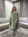 Dual Tone Banarasi Mull Chanderi Kurta Set