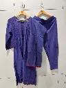 Royal Blue Hand-Beaded Pintuck Banarasi Mull Chanderi Set