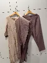 Beige & Mauve Dual-Tone Banarasi Mull Chanderi Kurta Set