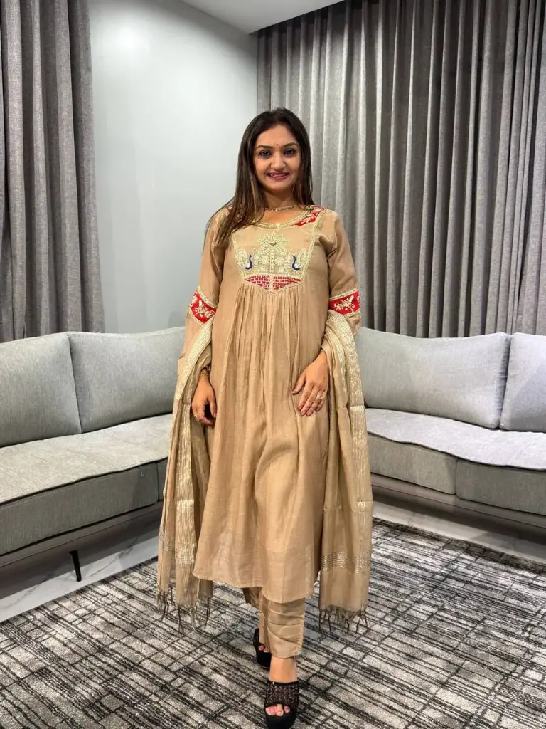 Premium Banarasi Mull Chanderi Heritage Kurta Set