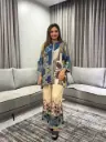 Mediterranean Blue Floral Muslin Co-ord Set