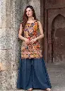Multicolor Kalamkari Print Sleeveless Crepe Co-ord Set