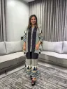 Indigo & Rust Polka Dot Striped Natural Crepe Co-ord Set