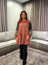 Premium Rust Stripe Muslin Tunic