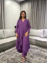 Royal Plum Layered Cotton Kurta Set