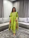 Emerald Bloom Handwork Pure Cotton 3-Piece Kurta Set