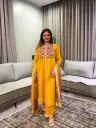 Mustard Handloom Heritage Pure Cotton 3-Piece Set