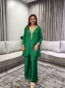 Emerald Green Hand-Worked Short Kurta Sharara Set