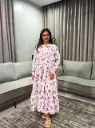 Lavender Bloom Cotton One-Piece Dress