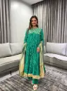 Emerald Zari Chanderi Anarkali Set
