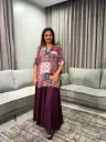 Deep Wine & Plum Patchwork Printed Muslin Co-ord Set