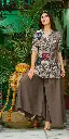 Grey & Taupe Patchwork Printed Muslin Co-ord Set
