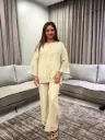 Sage Green Embroidered Border Soft Cotton Co-ord Set