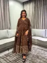 Chocolate Bandhani Bloom Pure Cotton Kurta Set