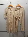 Beige Embroidered Front-Panel Imported Cotton Kurta Set