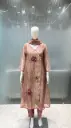 Rose Gold Angrakha Metallic Festive Tissue Suit Set