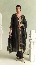 Black & Beige Mull Cotton Color-Blocked Kurta Set