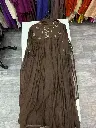 Coffee Brown Banarasi Mull Chanderi Anarkali Suit