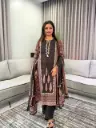 Charcoal Black Ajrakh Printed Mull Cotton Kurta Set