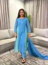 Dual-Tone Banarasi Mull Chanderi Hand-Worked Kurta Set
