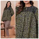 Olive Kalamkari Printed Pure Cotton Tunic