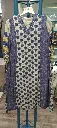 Muted Purple Floral Hand-Worked Viscose Crepe Set