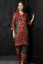 Magenta Pink & Teal Paisley Viscous Crepe Co-ord Set