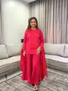 Rani Pink Bandhani & Leheriya Printed Pure Cotton 3-Piece Cord Set