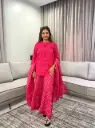 Rani Pink Bandhani Printed Pure Mull Cotton 3-Piece Sharara Set