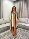 Regal Striped Coinwork Crepe Co-Ord Set