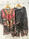 Heritage Floral Chevron Viscose Crepe Co-Ord Set
