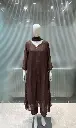 Chocolate Brown Bead sequin Hand-Worked Banarasi Mull Chanderi 3-Piece Suit Set