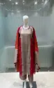 Beige & Rani Pink Colorblocked Banarasi Mull Chanderi 3-Piece Suit Set