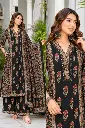 Black & Rust Floral Printed Cotton 3-Piece Kurta Set