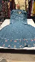 Slate Blue Pure Mul Anarkali Set 