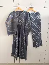 Slate Grey Printed & Embroidered Soft Cotton 3-Piece Kurta Set