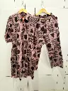 Mauve & Black Geometric Print Pure Cotton 2-Piece Kurta Set