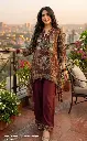 Rust Brown Printed Pure Natural Crepe Co-Ord Set