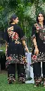 Premium Black Floral Viscose Lenzing Kaftan Co-ord Set