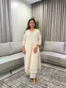 Ivory Grace Beige Embroidery 2 Piece Set