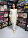 Samaira Chic White Mull Chanderi Lined Handwork cord Set