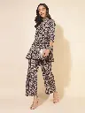 Wine Pure Cotton Ethnic Motifs Printed A-Line Co-Ord Set