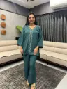 LOUIS GREEN HAND EMBROIDERED CO-ORD SET