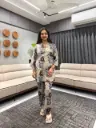 Multicolor Pure Cotton Floral Printed A-line Co-ord Set