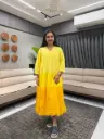 Sunshine Ombre Dobby Cotton Tiered Dress