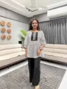 Ebony Lattice Peplum Tunic