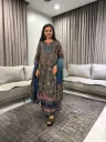 Royal Crimson Ajrakh Cotton Suit Set