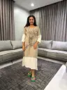 Earthy Elegance Cotton Dress