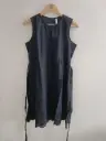 Black Chikankari Cotton One Piece Dress
