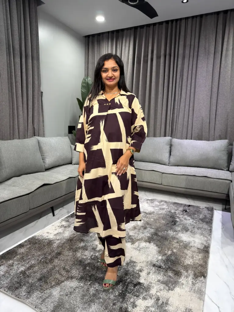 Monochrome Motion Cotton Co-ord Set